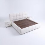 The Cloud Luxury Grid-Tufted Cream Boucle Bed Set – Modern Master Bed Design in Pakistan