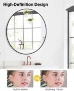 The Sunshine Modern Round Wall Mirror – Minimalist Metal Frame Decorative Circle Mirror - Image 3