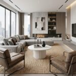 The Premela Modern Round Fluted Center Table – Nordic White Drum Pedestal Coffee Table
