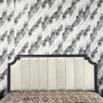 monochrome master bedroom suite
