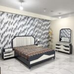 contrast wooden bed design