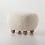 The Paws Modern Teddy Bouclé Ottoman Stool