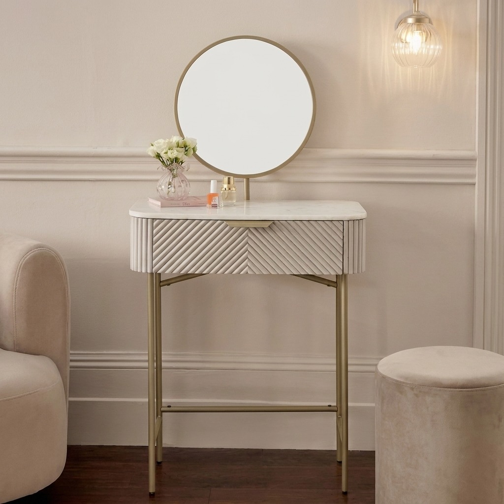 minimal makeup vanity