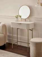 Minimalist Dressing Table Design, Compact Dressing Table Price in Pakistan, Modern Makeup Vanity, Small Dressing Table Rawalpindi, LED Mirror Vanity Desk.