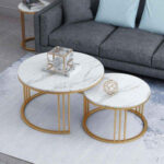 The Aurelia Nero Modern 2-Piece Nesting Center Table Set - Image 3