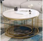 The Aurelia Nero Modern 2-Piece Nesting Center Table Set - Image 2