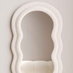 The Curva Modern Wavy Full-Length Mirror – Velvet Tufted Standing & Leaning Floor Mirror - Image 4